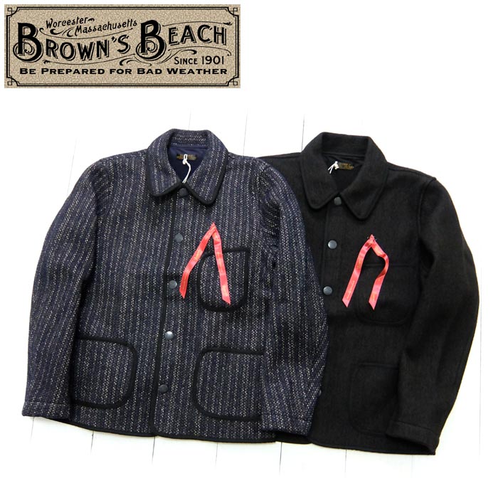 楽天市場】ブラウンズビーチ ノーカラージャケット BROWN'S