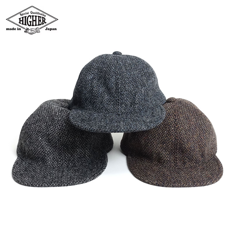 HIGHER ハイヤー [HT25021] ハリスツイードオートミール キャップ HARRIS TWEED OATMEAL CAP 日本製｜CLEVER WEB SHOP
