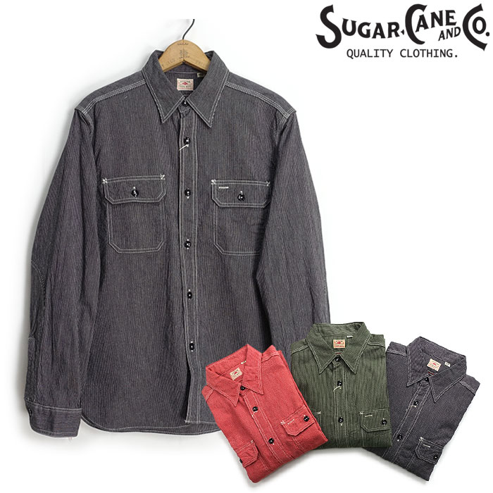 シュガーケーン　長袖シャツ　ストライプ　SC25511 楽天市場】シュガーケーン 長袖シャツ SC25511 ジーンコードストライプ