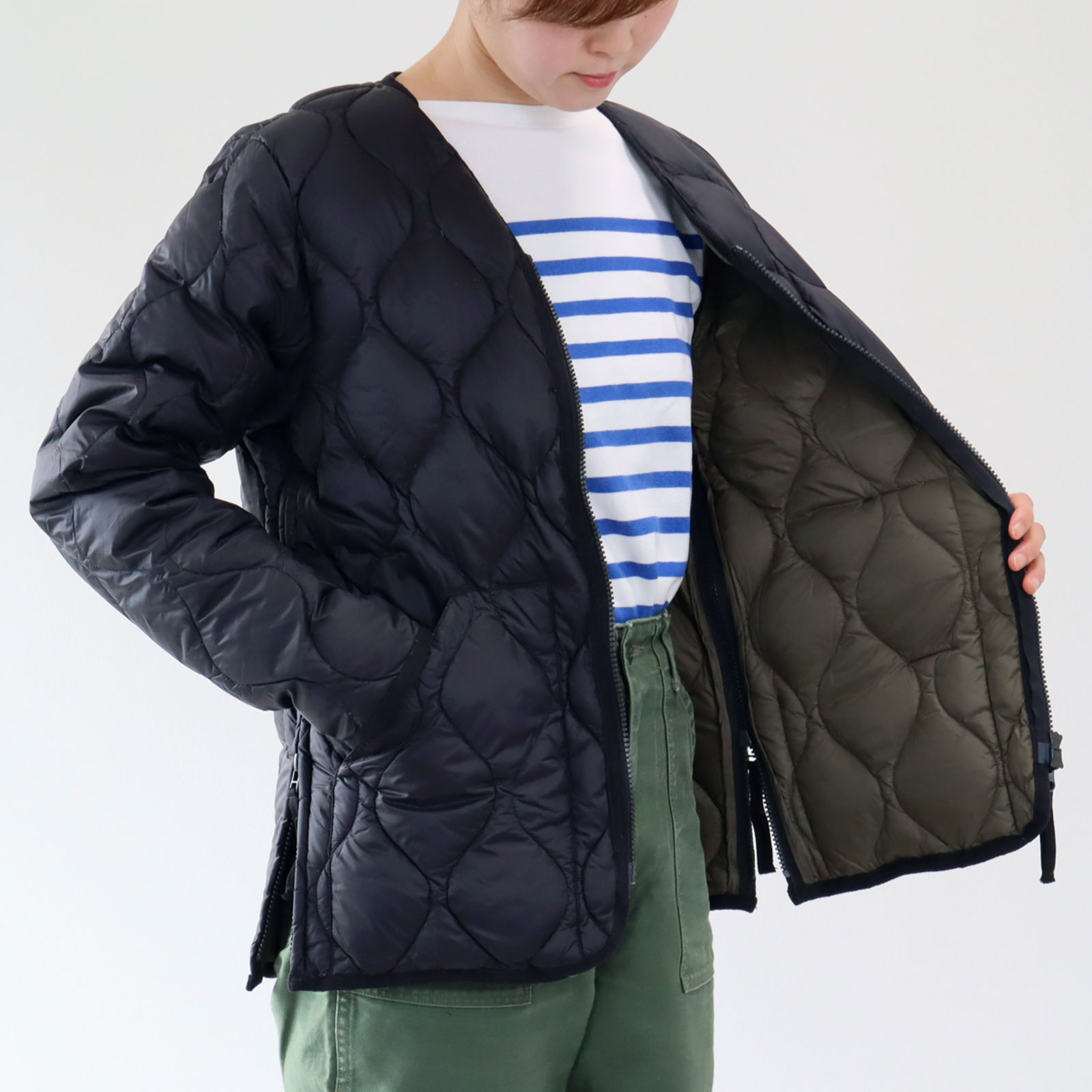 楽天市場】10%OFF ユニセックスXS タイオン ミリタリー Vネック ZIP 