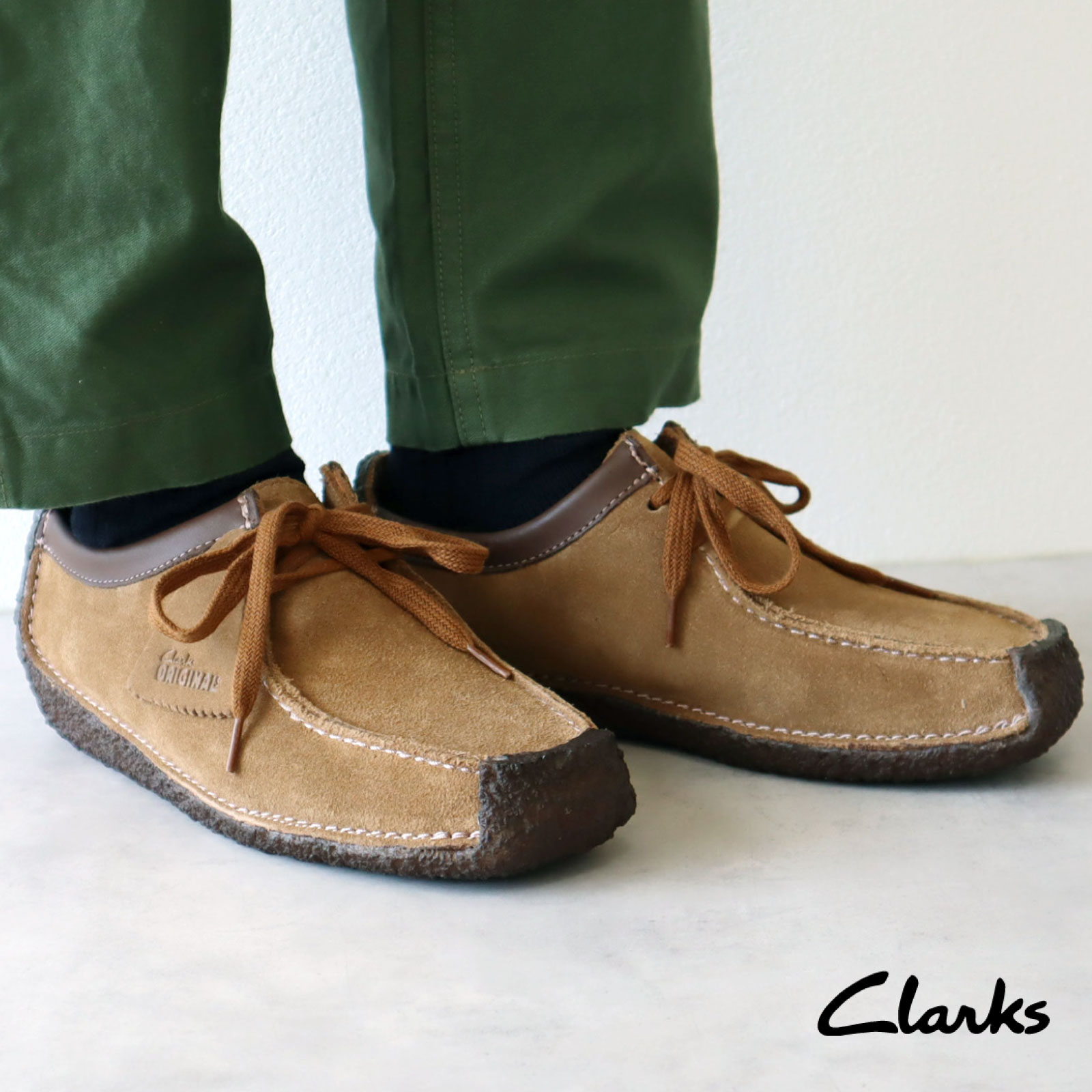 クラークス ナタリー メンズ オークウッド スエード シューズ Clarks クラークス ナタリー メンズ オークウッド スエード