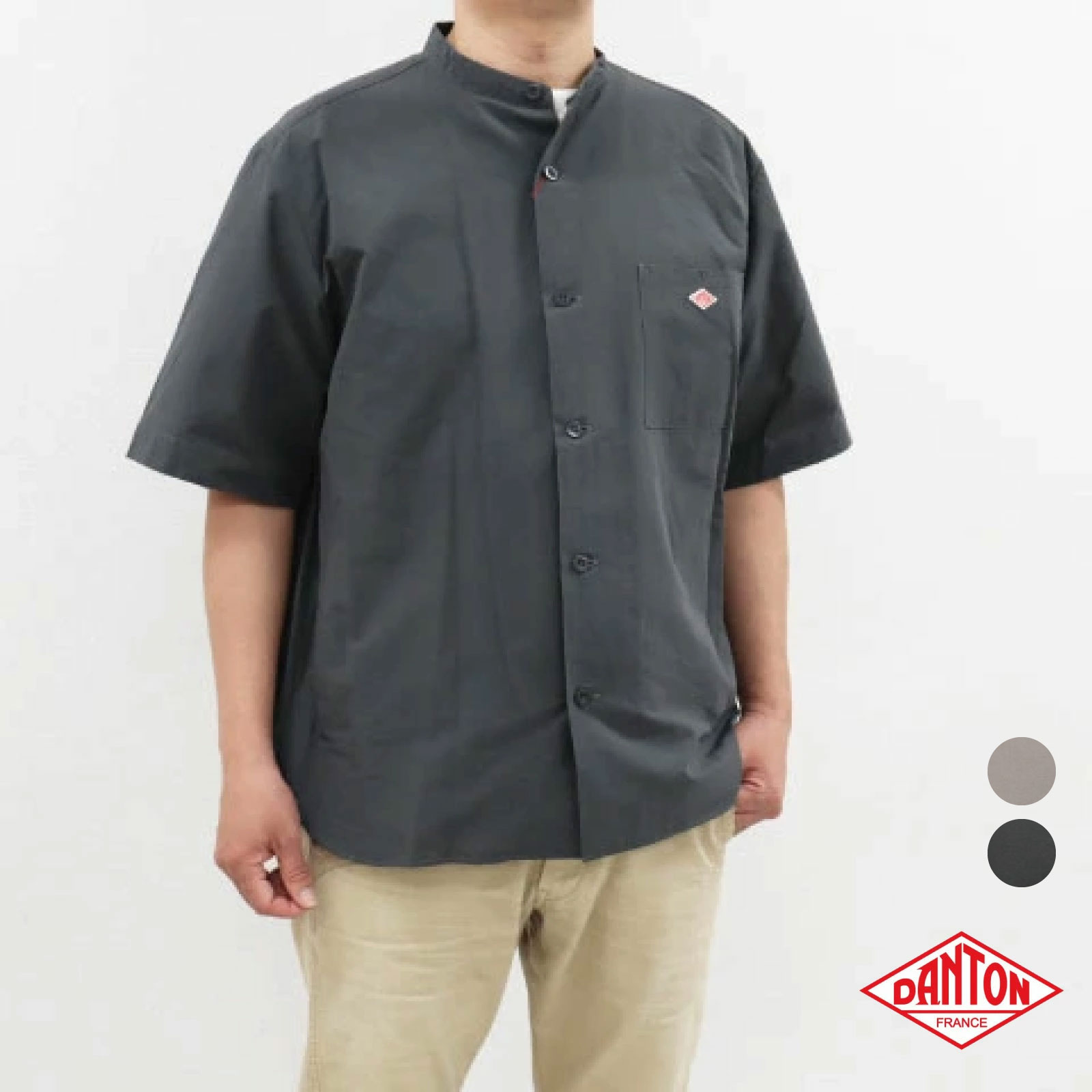 楽天市場】メンズ40-44 ダントン オックス バンドカラー 長袖 シャツ