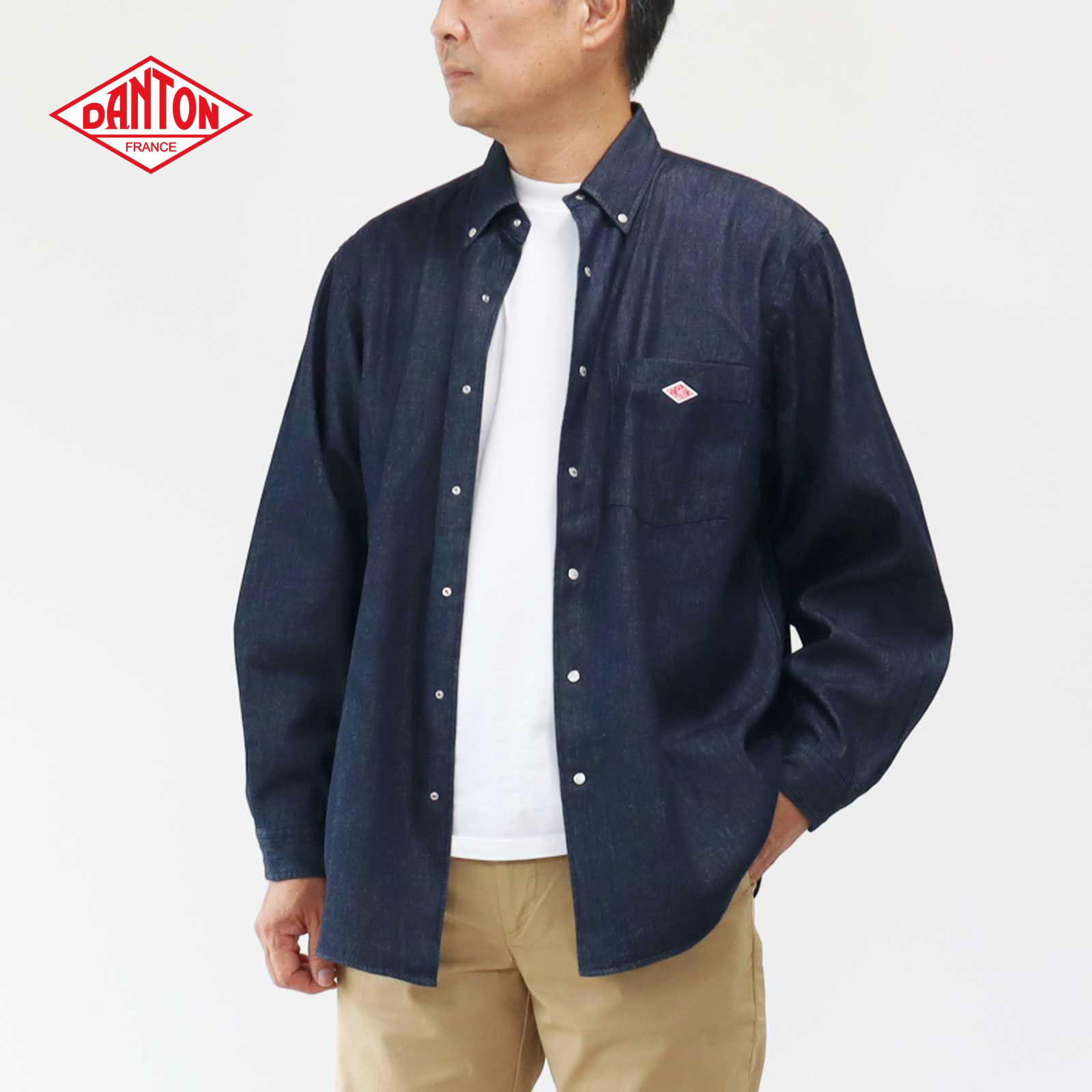 楽天市場】20%OFF メンズ40(M) ダントン ボタンダウン デニム