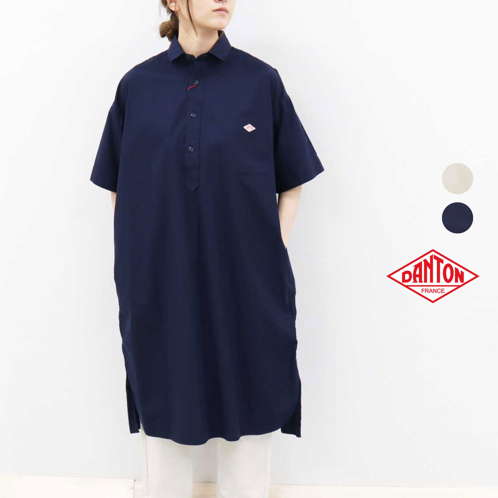 楽天市場】レディース34-38 ダントン デニム ダンガリー ボタンダウン