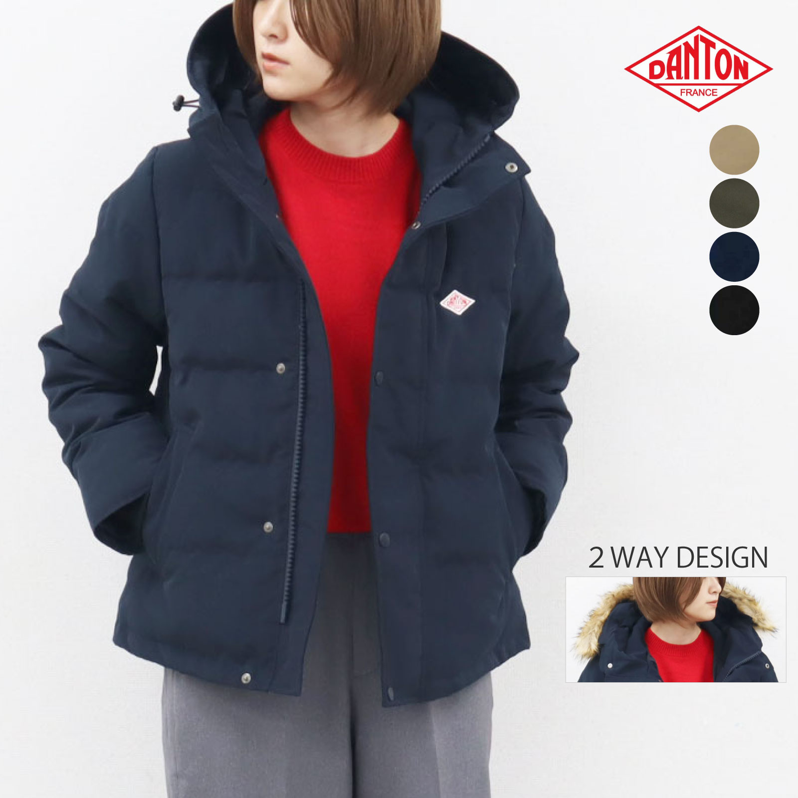 ●新品DANTON ダントン メンズ ノーカラー フリース ジャケット（40） DANTON(ダントン)】フリース ノーカラージャケット（ノーカラー