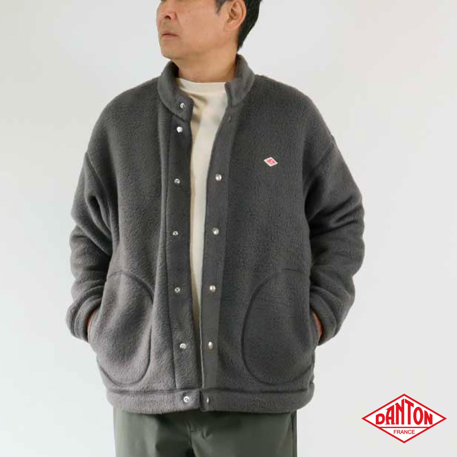 楽天市場】2025秋冬♪ メンズ44 ダントン ノーカラー フリース