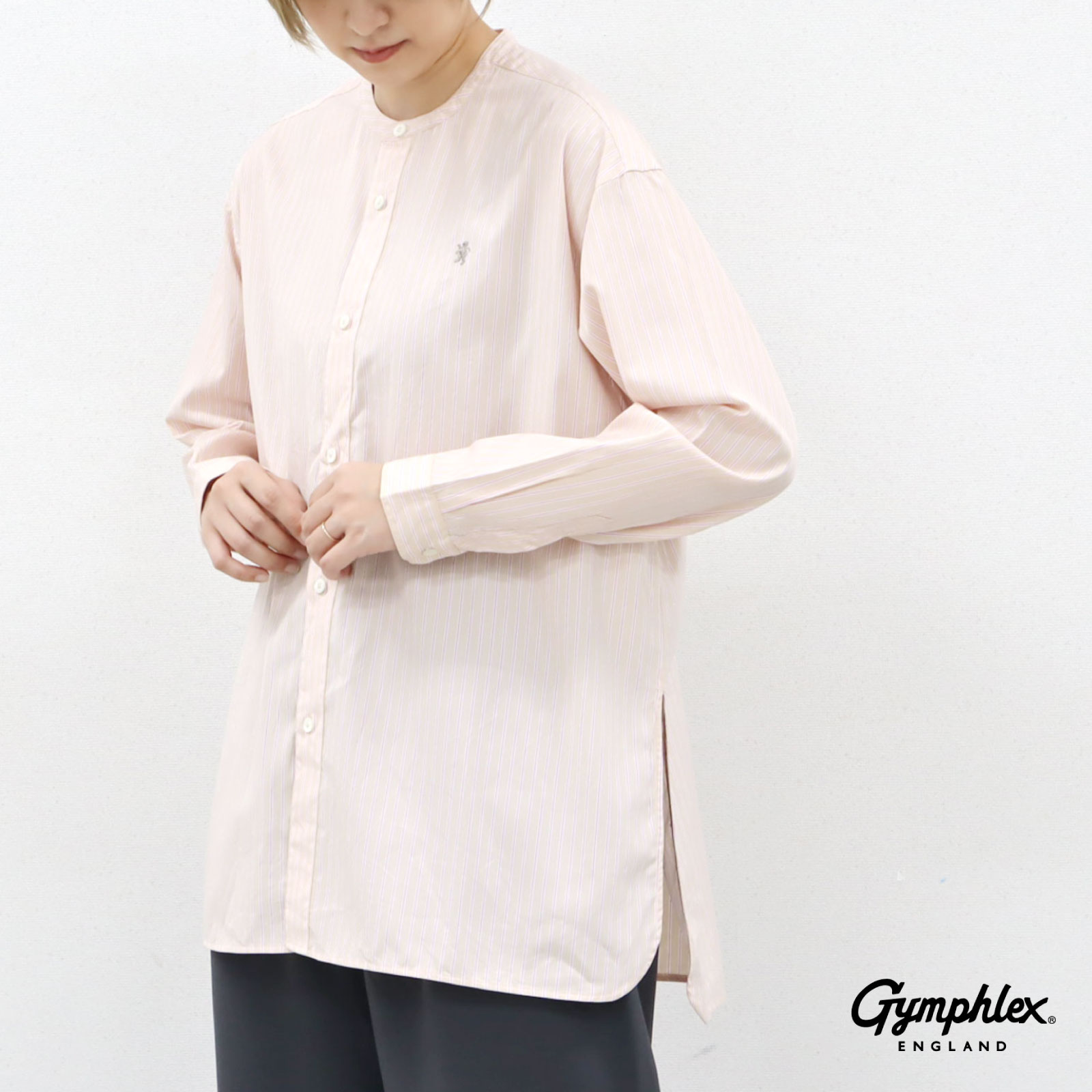 楽天市場】SO タイプライター 裾ラウンド バンドカラー 長袖 シャツ