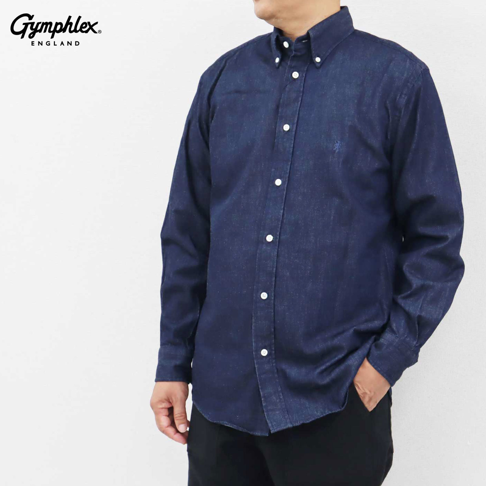 DENHAM INDIGO ボタンダウンシャツ　XL DENHAM INDIGO ボタンダウンシャツ XL