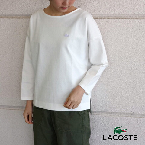 36(SM) ラコステ ボートネック ワイド 長袖 Tシャツ プルオーバー レディース ＬＡＣＯＳＴＥ ［ネコポス］｜ＣＬＥＶＥ店 10,010円