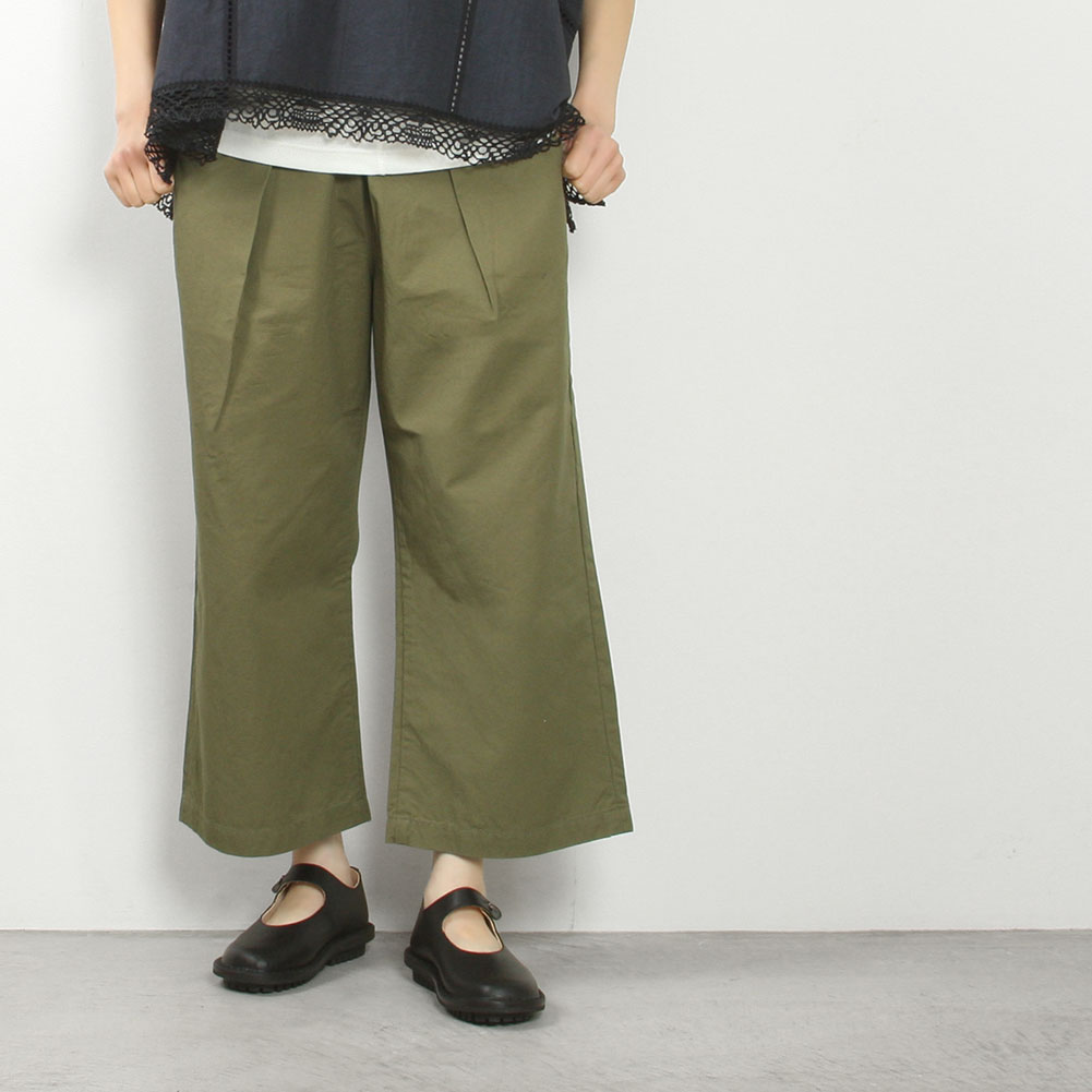 caqu サキュウ LINEN　WIDE CROPPED PANTS 36230