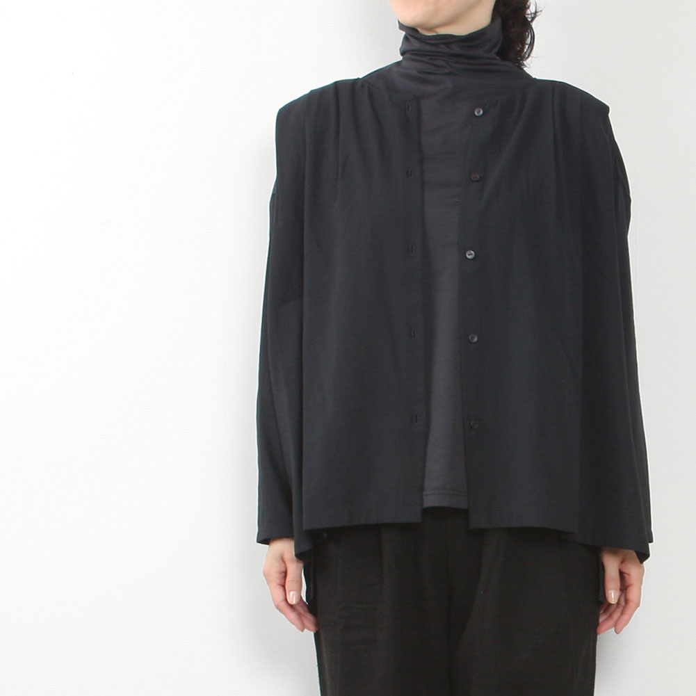 evam eva エヴァムエヴァ tuck shirt E243T043｜MIDLAND SHIP