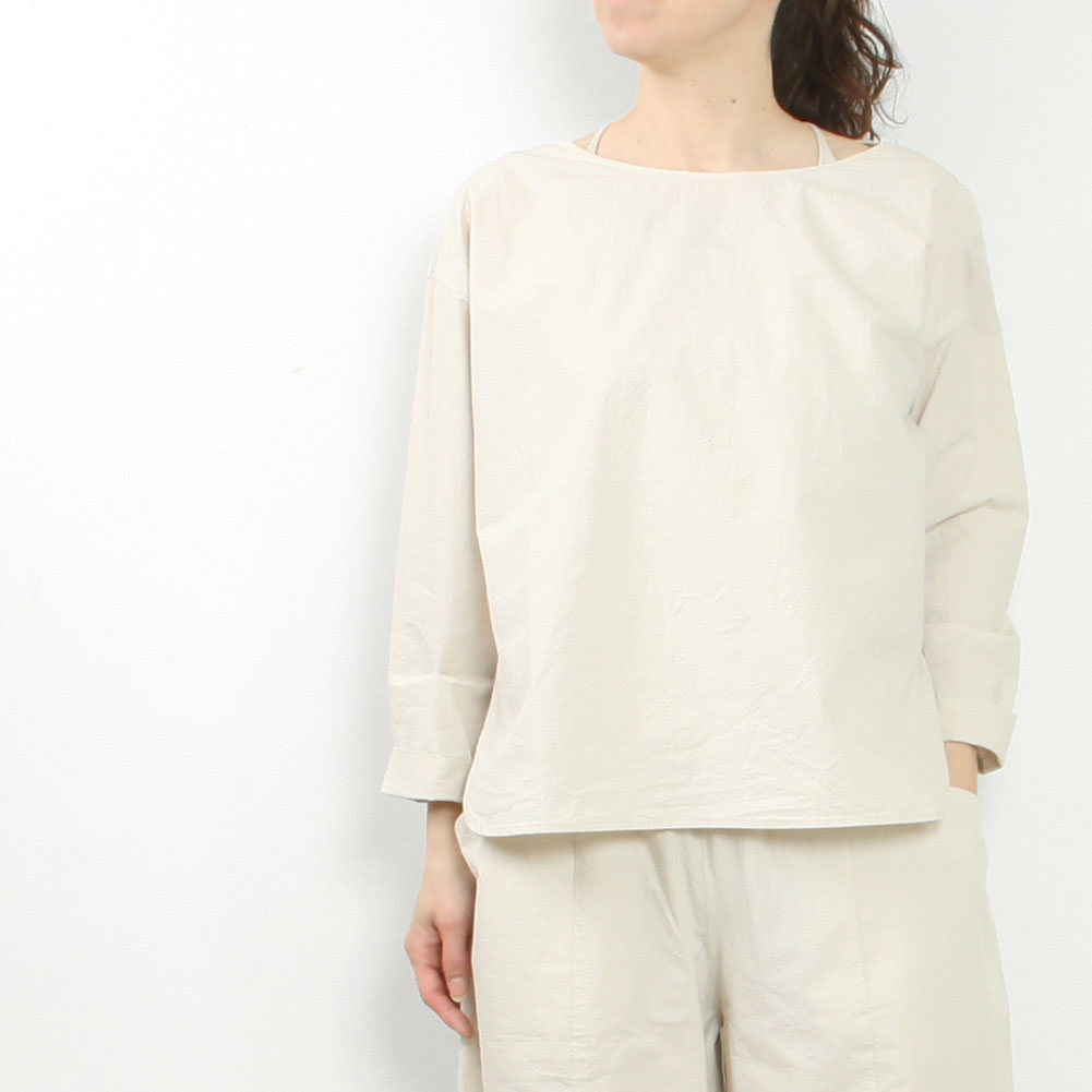 evam eva エヴァムエヴァ cotton pullover E261T127