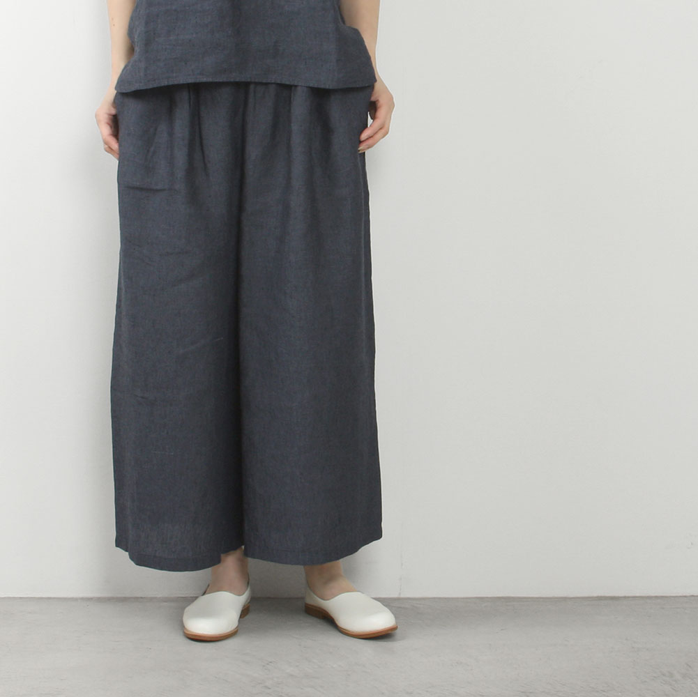 evam eva エヴァムエヴァ linen culottes E261T177