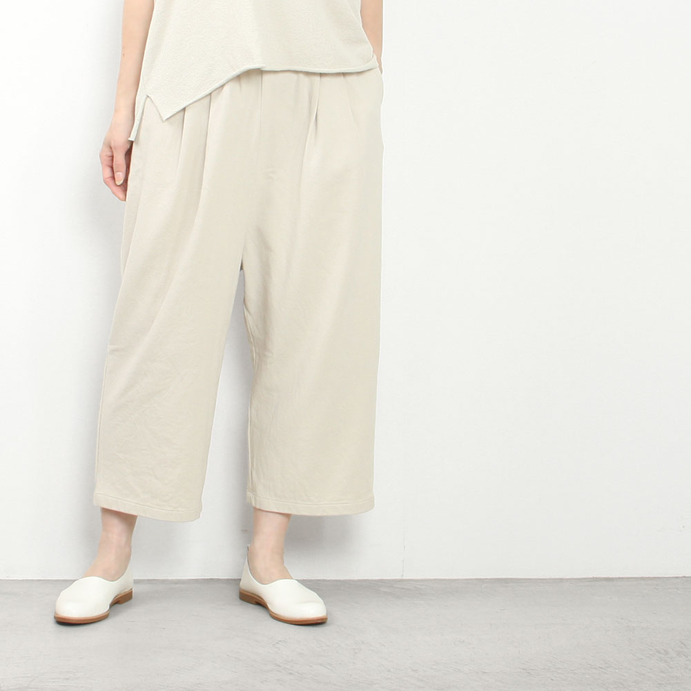 evam eva エヴァムエヴァ cotton voile tuck pants E261T179｜MIDLAND SHIP