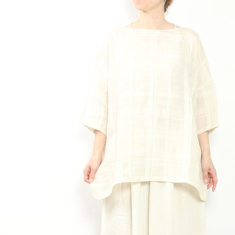 evam eva エヴァムエヴァ linen ramie Pullover E261T223