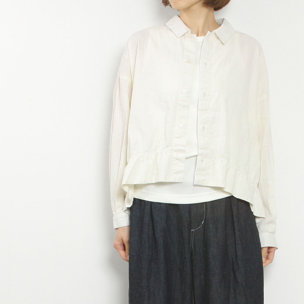 GRANDMA MAMA DAUGHTER グランマママドーター ドビーフリルヘム シャツジャケット GS2514481