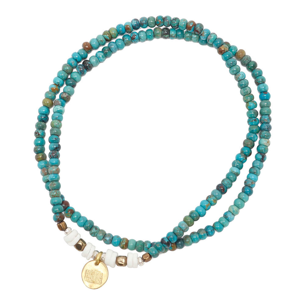 melple メイプル 2Way BEADS BRACELET&ANKLET TURQUOISE MPZAC008
