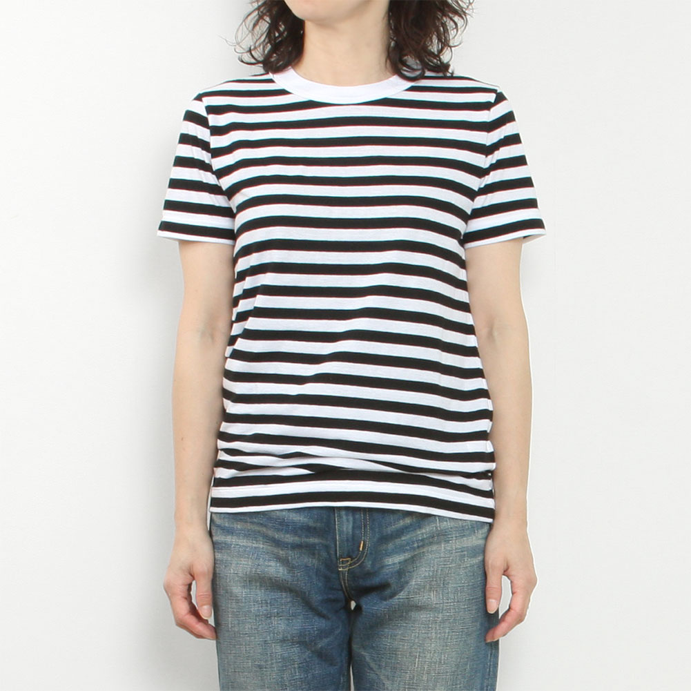 R&D.M.Co- アールアンドディーエムコー GAUZE BORDER H/T SHIRT NO.5384