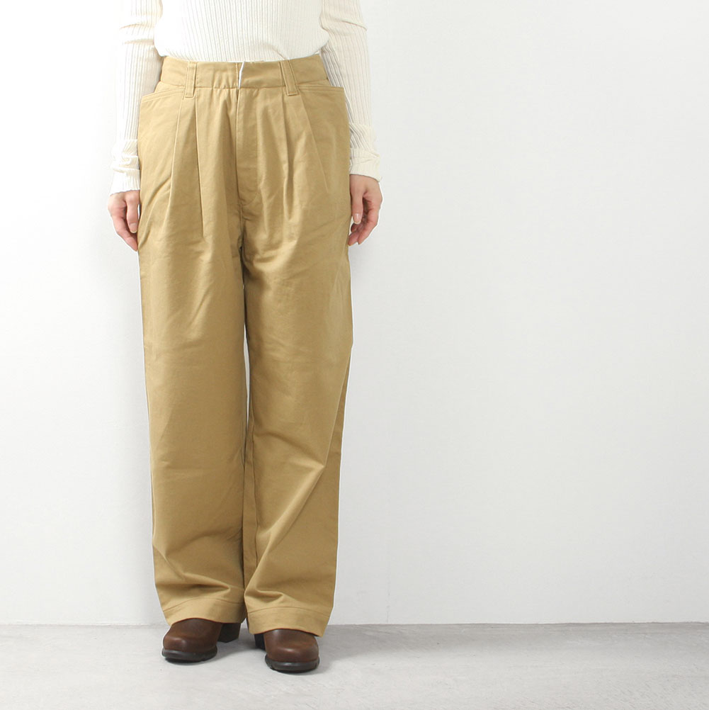 （OUTLET）R&D.M.Co- アールアンドディーエムコー CHINO CLOTH HIGH WAIST PANTS NO.5744