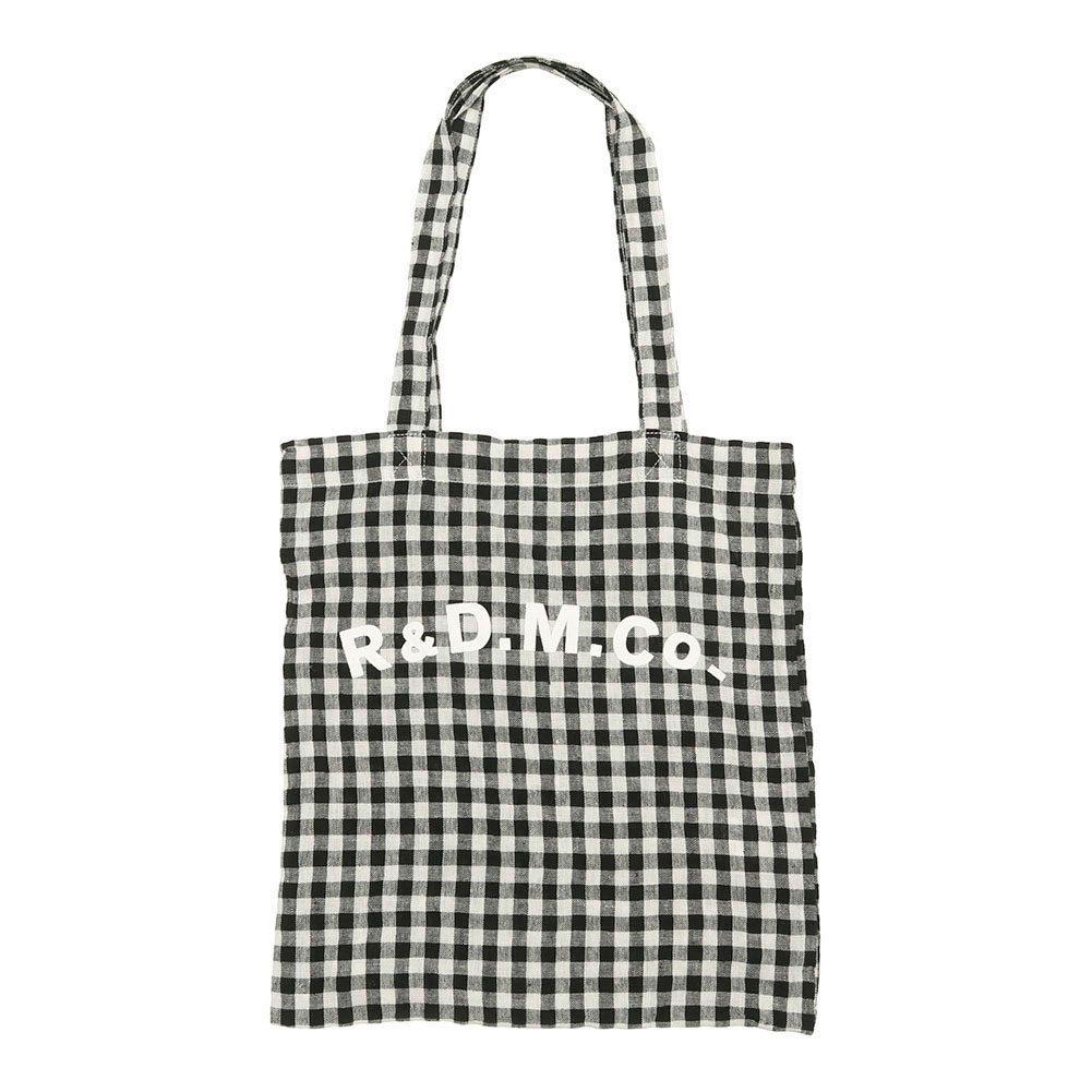 R\u0026D.M.Co- アールアンドディーエムコー LINEN GINGHAM CHECK TOTE BAG NO.7507