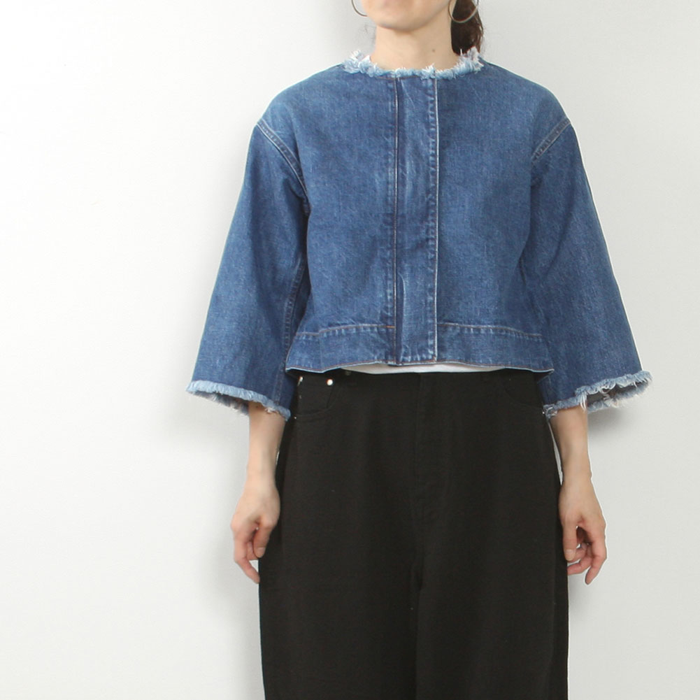 R&D.M.Co- アールアンドディーエムコー CUT OFF DENIM JAKET(VINTAGE LIKE) NO.7009