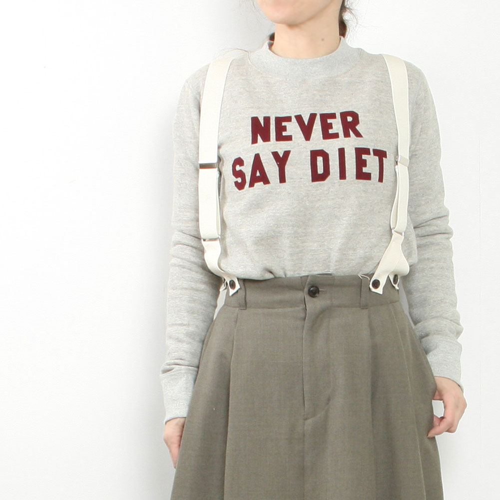 R&D.M.Co- アールアンドディーエムコー NEVER SAY DIET SWEAT SHIRT NO.7712