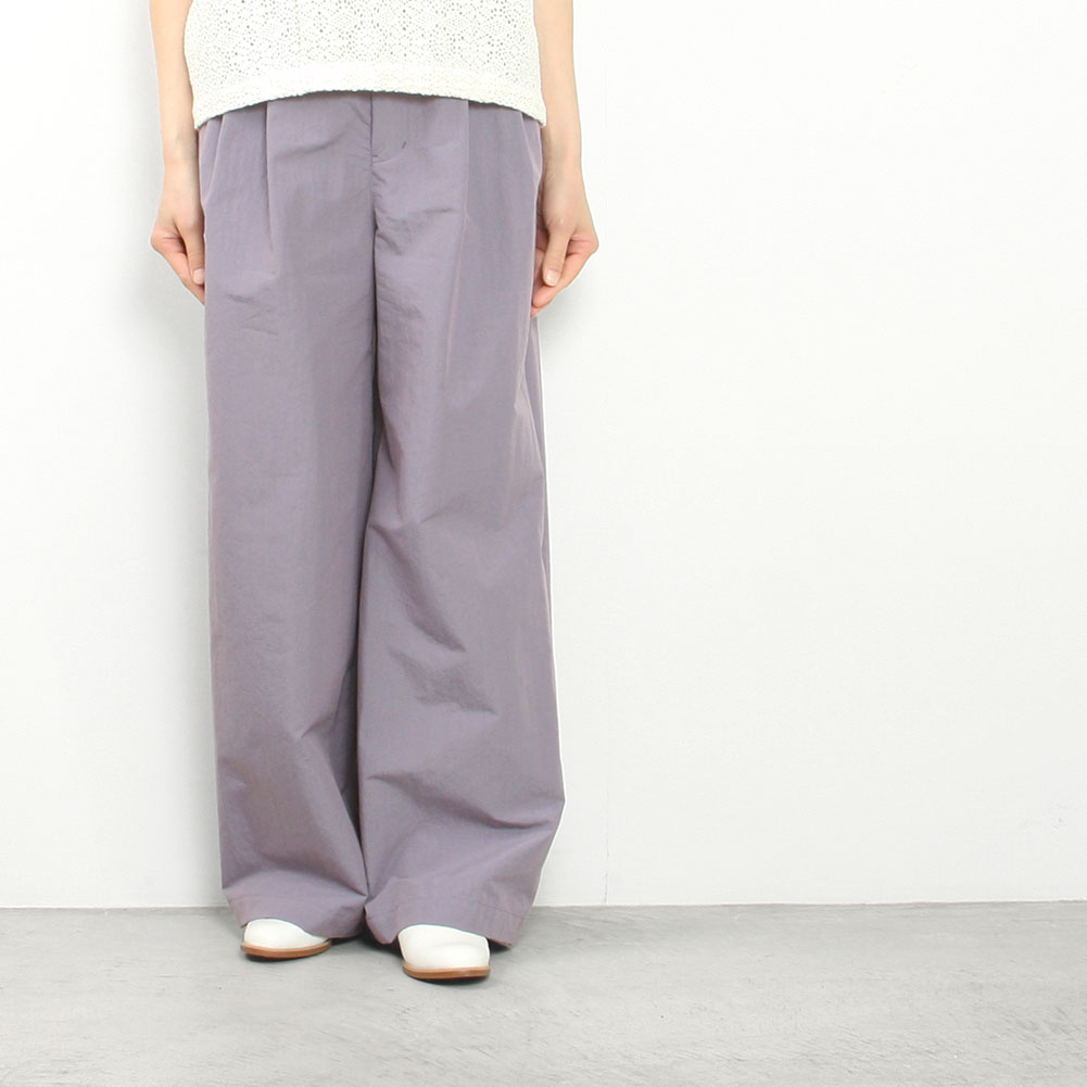 U PHORICA ユーフォリカ 60/1コットンナイロンタイプライター タックパンツ U25-03782-61