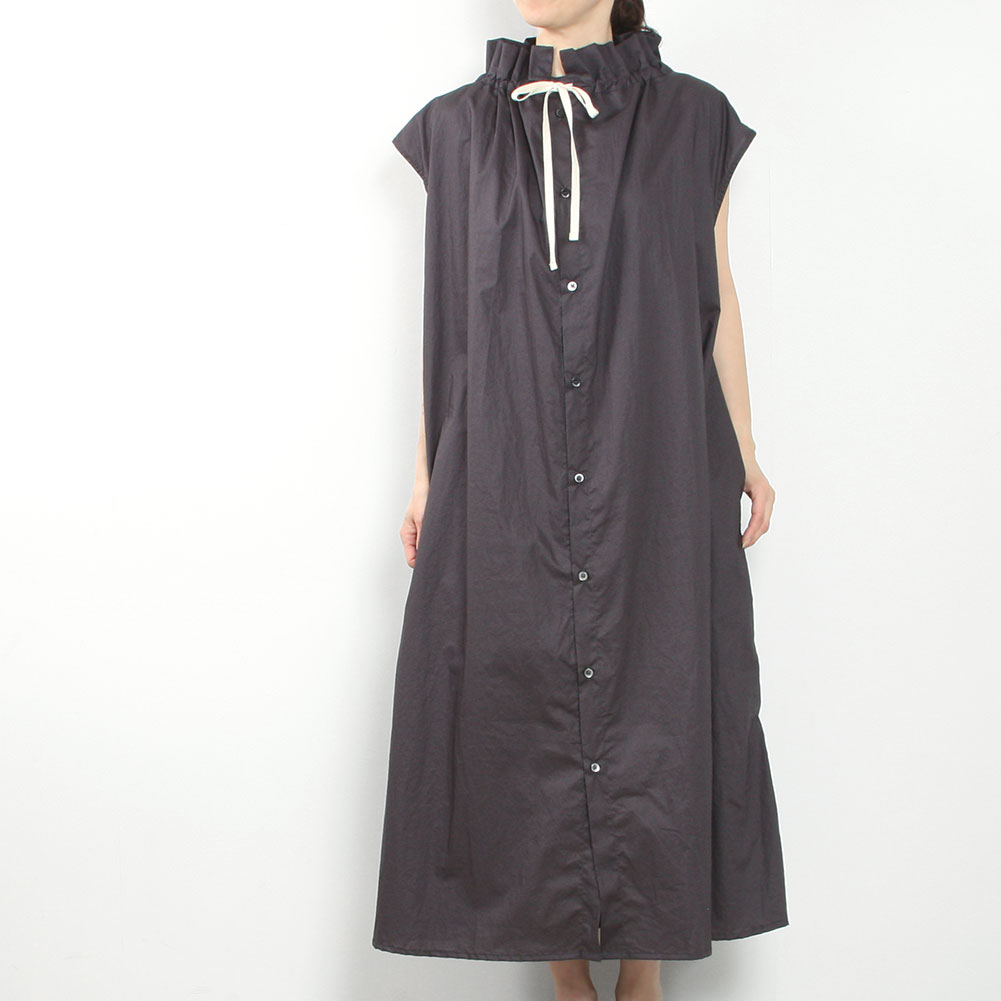 Yarmo ヤーモ RUFFLED NECK LONG SMOCK DRESS OP47 27,676円