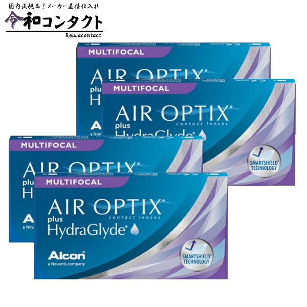 【4箱】【遠近両用コンタクトレンズ】【郵便うけ投函送りとどける・貨物輸送無料】エアオプティクス つけ加える ハイドラグライド 遠近両用 2週使い捨てコンタクトレンズ 6枚入 (2週間/2weekマルチフォーカル)(AIR OPTIX AQUA MULTIFOCAL) MDD