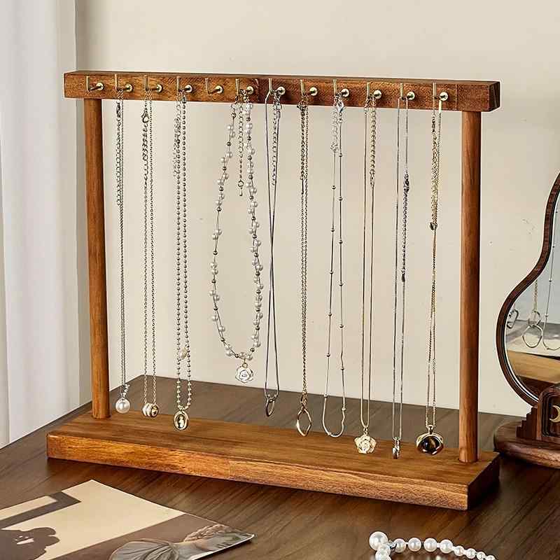 楽天市場】ジュエリーディスプレイ ネックレス用 木製ディスプレイ