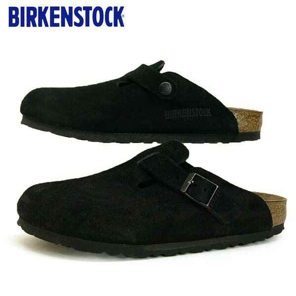 birkenstock boston black suede