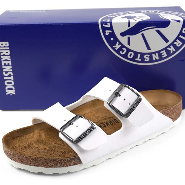 【日本定まり品】ビルケンシュトック BIRKENSTOCK Classic Arizona BS 0552681 アリゾナ 白 ビルコフロー レギュラー 心地好い 横すべり 分かりやすい コンフォート サンダル メンズ
