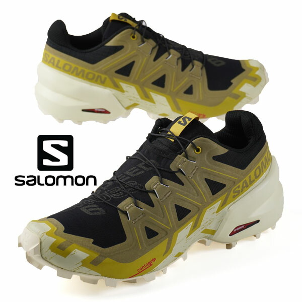 【マラソン最大2000円OFF券_26日1:59迄】サロモン SALOMON SPEEDCROSS 6 473015 黒緑黄 トレイルランニング トレラン ハイキング 登山靴 軽量 トレッキング アプローチ トレラン メンズ 送料無料 アウトドア カジュアル シンプル|靴のクリックマーケットMASUYA
