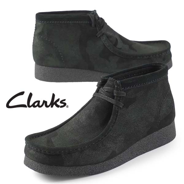 クラークス Clarks Wallabee EVO BT ワラビーエヴォブーツ 26173606 変装柄 ワラビーブーツ 黒いこと興味 モカシン メンズ 心地よい 分かりやすい 格好のいい 貨物輸送無料