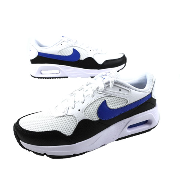 ナイキ NIKE AIR MAX SC 大気圏 マックス FQ8737-100 白青黒 形づくるシューズ メンズ 貨物輸送無料 心地よい スポーティ 分かりやすい 格好のいい