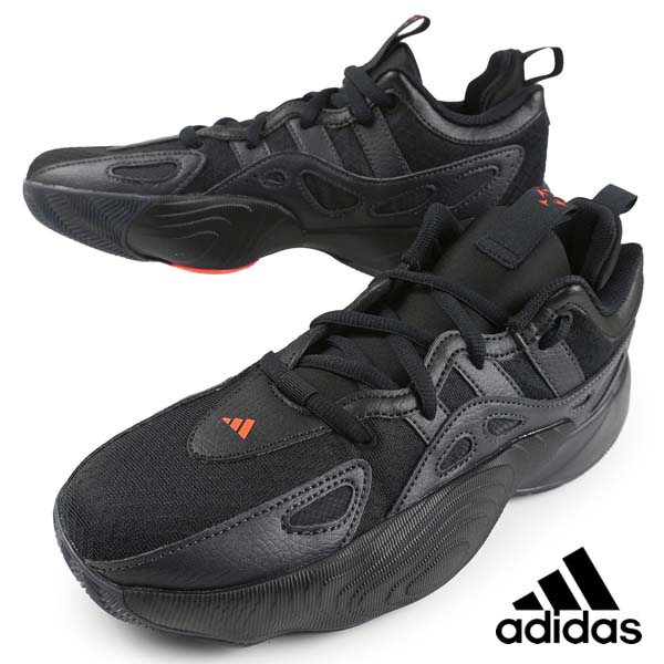 【新品】adidas　28cm　バスケットボールシューズ　黒　トレイ ヤング 新品】adidas 28cm バスケットボールシューズ 黒 トレイ ヤング