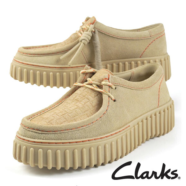 【マラソン最大2000円OFF券_26日1:59迄】クラークス Clarks Torhill Bee トーヒルビー ワラビー 200周年コレクション 26181191 エクリュ Ecru Suede スエード ラバーソール 厚底 モカシン カジュアル フラットシューズ レディース 送料無料 日本正規品｜靴のクリックマーケットMASUYA