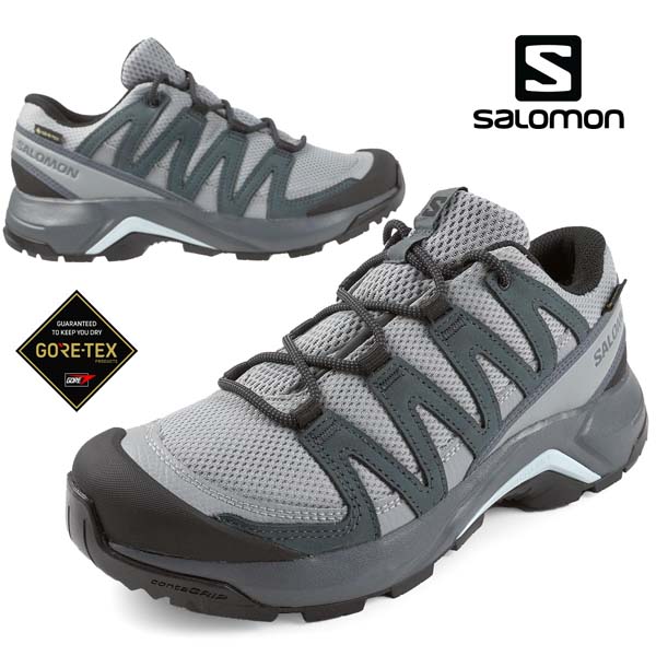 【P５倍以上 マラソン期間中】サロモン SALOMON X-ADVENTURE RECON GTX W 478133 Monument レザーハイキングシューズ 登山靴 ゴアテックス 防水 透湿 ウォーキング アウトドア カジュアル シンプル レディース 送料無料