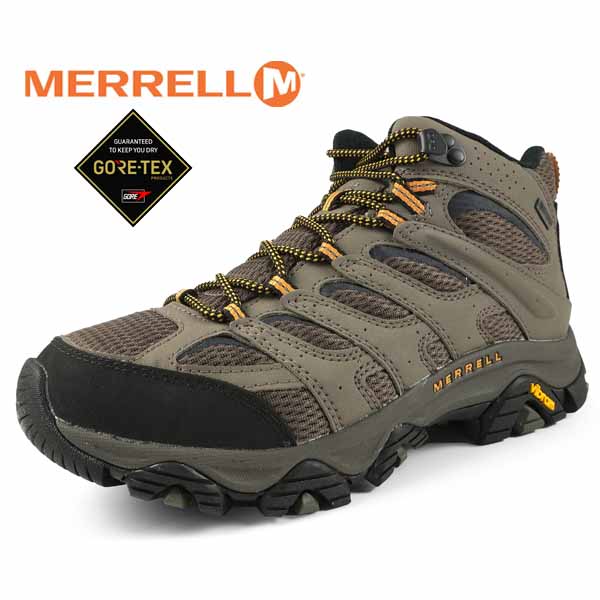 【P５倍以上 マラソン期間中】メレル MERRELL MOAB 3 SYN MID GTX WIDE WIDTH モアブ シンセティック ミッド ゴアテックス ワイド 幅広 EEE 500639W 透湿 防水 登山靴 トレッキング ハイキング アウトドア メンズ 送料無料