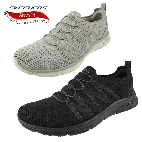 スケッチャーズ スケッチャーズスニーカー SKECHERS ARCH FIT SUNNY CREATIVE PASS 100728 BBK TPE アーチフィット サニー クリエイティブパス 黒 トープ スリッポン スニーカー ウォーキング シンプル 軽量 レディース 送料無料