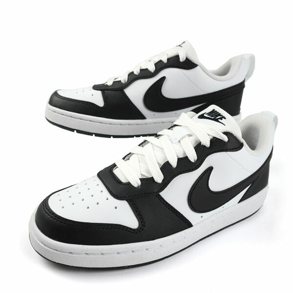 【P５倍以上 マラソン期間中】ナイキ NIKE COURT BOROUGH LOW RECRAFT(GS) DV5456-131 コート ボロ― ロー リクラフト 白黒 スニーカー カジュアル スポーティ おしゃれ 通勤 運動靴 通学 ジュニア/レディース 送料無料