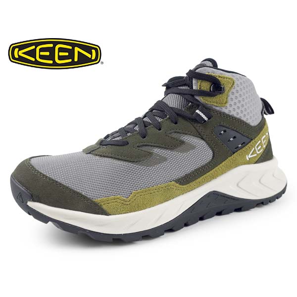 【P５倍以上 マラソン期間中】キーン KEEN HIGHTRAIL MID WP 1031118 ハイトレイル ミッド ウォータープルーフ 灰緑 防水 防滑 ハイキング トレッキング 登山靴 ウォーキング メンズ 送料無料