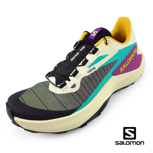 サロモン SALOMON GENESIS 478623 黄黒緑 トレイル駈けっくら トレラン 山歩き 山登り靴 軽さ トレッキング 取り掛かる アウトドア 心地よい 分かりやすい メンズ 貨物輸送無料