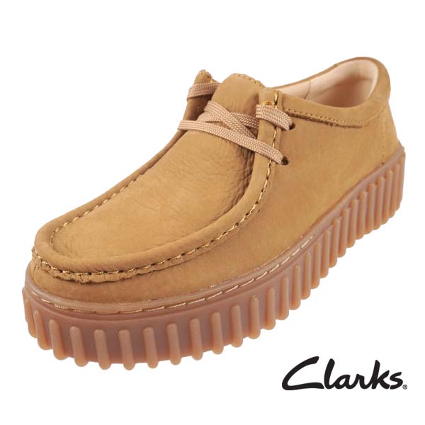 クラークス Clarks Torhill Bee トーヒルビー ワラビー 26172084 ライトタンヌバック Light Tan Nubuck 本革 ラバーソール 厚底 モカシン 心地好い 坦々たるシューズ レディース 貨物輸送無料 日本定まり品