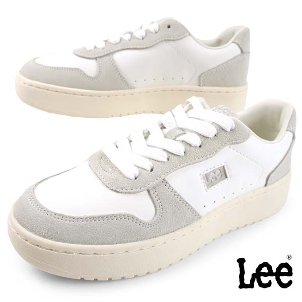 【クリアランス特価】リー Lee コートスニーカー 8013 厚底 白 ローカット 通勤/通学 クラシック コートシューズ カジュアル おしゃれ シンプル レディース 送料無料