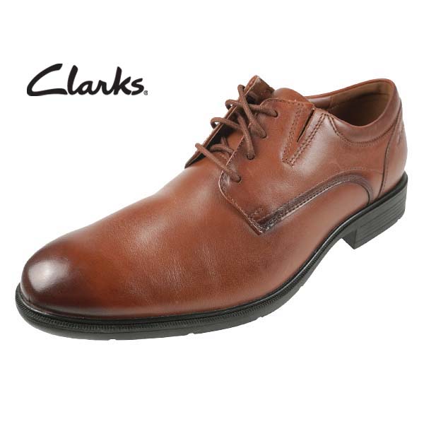 クラークス Clarks Steadwell Lace ステッドウェルレース 26184680 プレーントゥ 商行為シューズ 防滑気魂 スピード競技繰り上げる 本革 暗然たるタン 分かりやすい 今めかしい 心地よい メンズ 貨物輸送無料