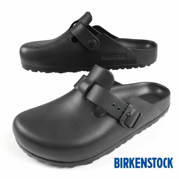 【マラソン最大2000円OFF券_26日1:59迄】〔ナロー幅 正規品〕ビルケンシュトック BIRKENSTOCK Boston EVA 127103 黒 ボストン クロッグ サンダル 軽量サンダル シンプル カジュアル レディース 送料無料｜靴のクリックマーケットMASUYA