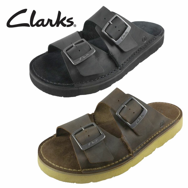 【国内正規品】クラークス Clarks Solsbury Strap 26180883 26180885 ソルスブリーストラップ 二本ベルト 濃茶 黒 スライドサンダル スエード 天然皮革 カジュアル シンプル メンズ 送料無料