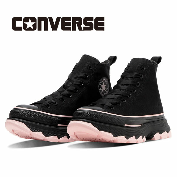 コンバース CONVERSE ALL STAR TREKWAVE BP HI オールスター トレックウエーブ ハイカット 厚底 1SE820 黒/ピンク シンプル カジュアル おしゃれ かわいい レディース 送料無料