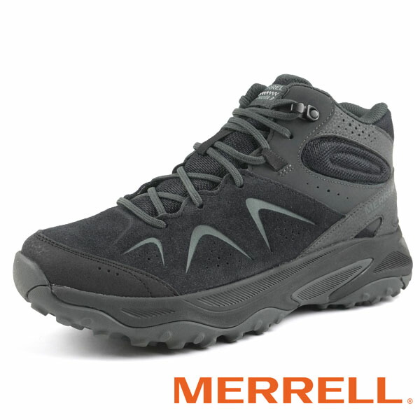 【P５倍以上 マラソン期間中】メレル MERRELL YOKOTA 3 MID WP ヨコタ ミッド J038437 黒 透湿・防水 ハイキングシューズ 登山靴 アウトドア ウォーキング シンプル カジュアル メンズ 送料無料
